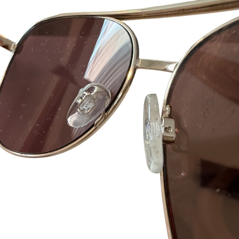 Quay Australia Vivienne Sunglasses Gold Rose Gold Mirrored Aviator Case + Cloth - Picture 14 of 16